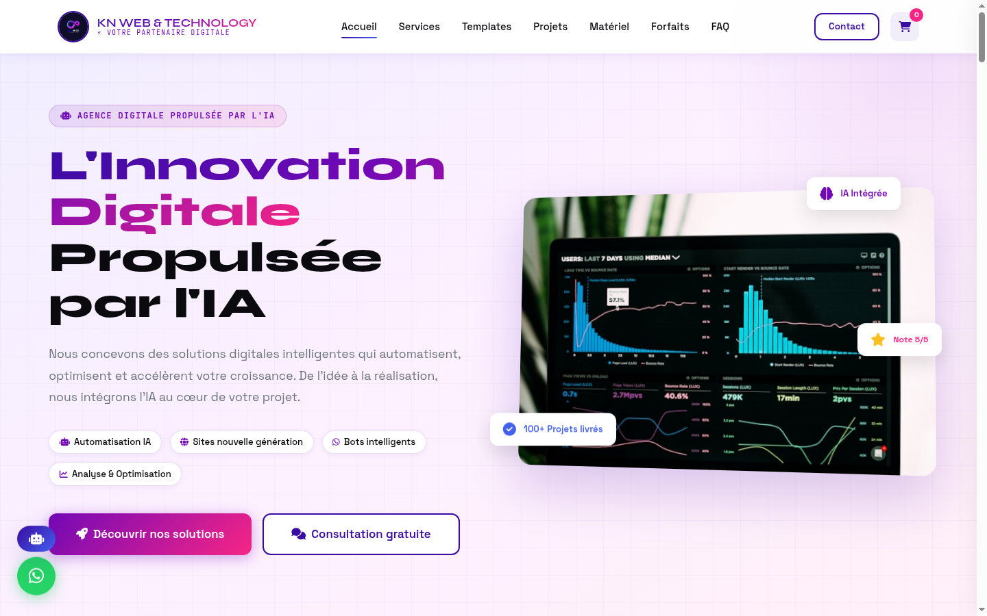 KN Web & Technology — Agence digitale IA